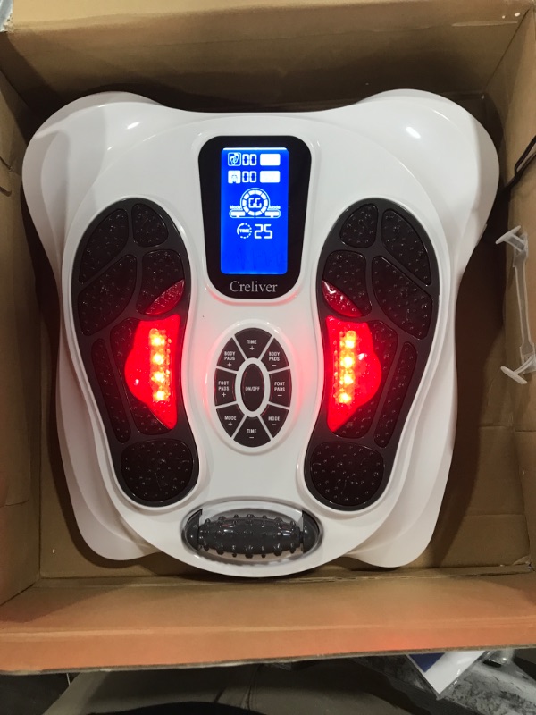 Photo 2 of Creliver Foot Circulation Plus EMS & TENS Foot Nerve Muscle Massager, Electric Foot Stimulator Improves Circulation, Feet Legs Circulation Machine Relieves Body Pains, Neuropathy (FSA or HSA Eligible)