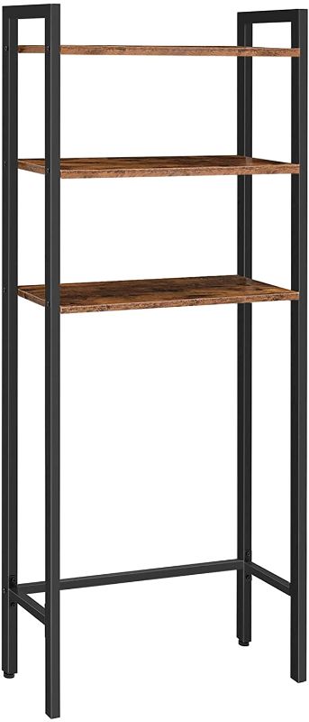 Photo 1 of HOOBRO Over The Toilet Storage, 3-Tier Industrial Over Toilet Bathroom Organizer, Bathroom Shelves Over Toilet with Adjustable Feet, Easy to Assembly, Rustic Brown BF41TS01