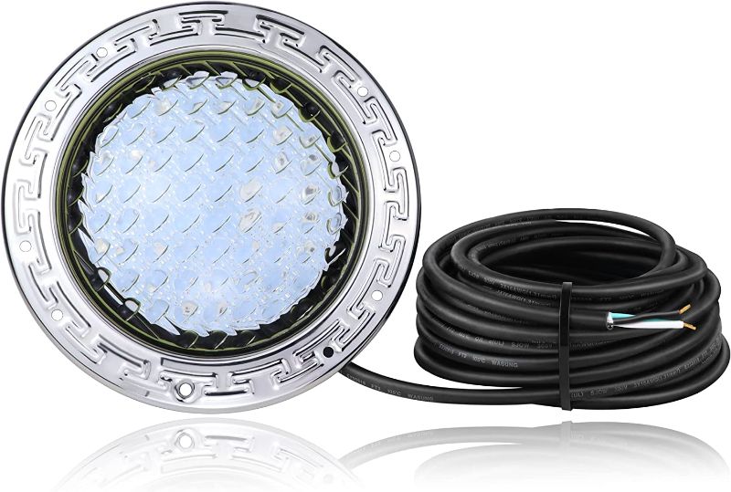 Photo 3 of 12V LED Pool Light 100FT, 10 Inch Color Changing Pool Light Bulb for Inground Pool, Underwater Swimming Pool Spa Light Replacement Compatible with pentair Pool Fixtures
