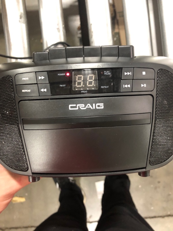 Photo 1 of Craig CD6951 Portable Top-Loading CD Boombox with AM/FM Stereo Radio