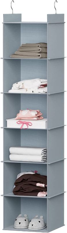 Photo 1 of 
YOUDENOVA Hanging Closet Organizer, 6-Shelf Closet Hanging Shelves, Grey