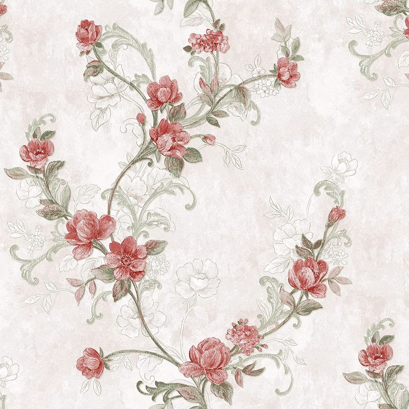 Photo 1 of 
TORC Thick Floral Wallpaper Peel and Stick 20.8" x 32.8 ft, Vintage Botanical Contact Paper for Wall Self Adhensive Removable Waterproof