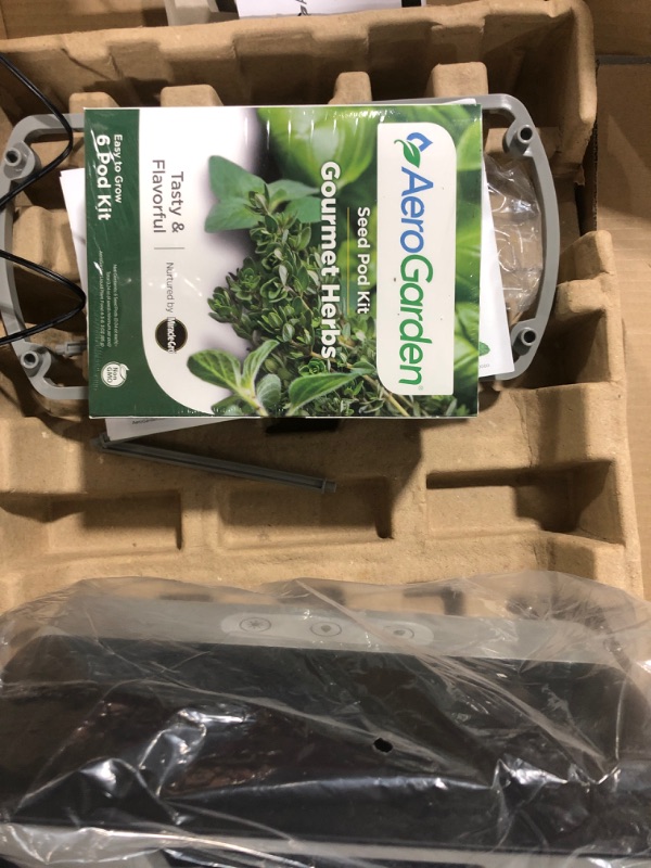 Photo 1 of AeroGarden Harvest XL with Gourmet Herbs Seed Pod Kit - Indoor Garden with LED Grow Light, Black Harvest XL Black