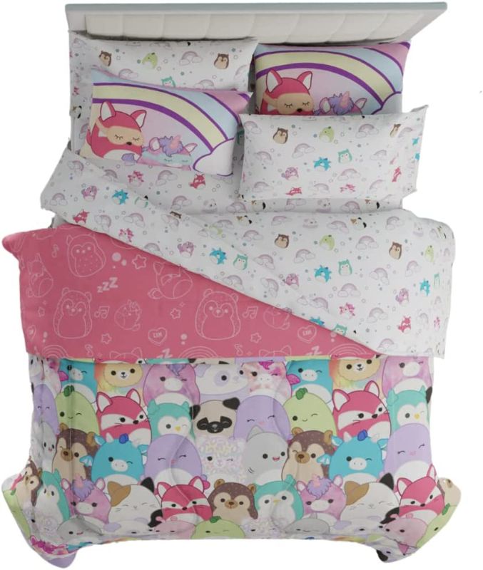 Photo 1 of 
Franco Squishmallows Bedding Super Soft Comforter and Sheet Set with Sham, 7 Piece full