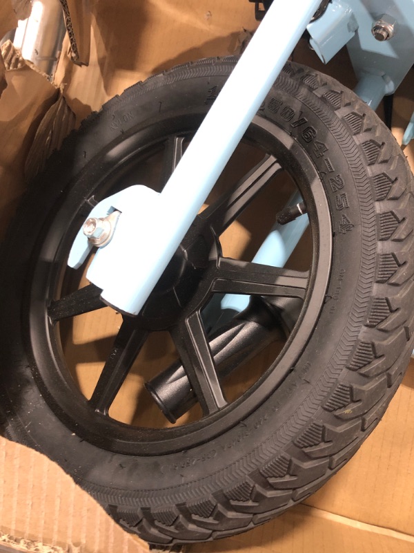 Photo 4 of Droyd Weeler Electric Mini Bike - Electric Bike for Kids Ages 6 & Up - 200W Electric Dirt Bike w 6.2-10MPH up to 8 Miles - Dirt Bike for Kids up to 45 Mins Run Time w 14in Tire, 24V 8Ah Battery Blue