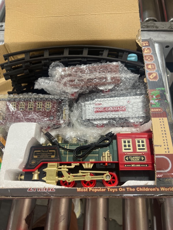 Photo 4 of Christmas Electric Train Set with Steam, Sound & Light, Remote Control Train Toys w/Steam Locomotive Engine, Cargo Cars & Tracks, Toy Train w/Rechargeable Battery for Kids Boys 3


Christmas Electric Train Set with Steam, Sound & Light, Remote Control Tra