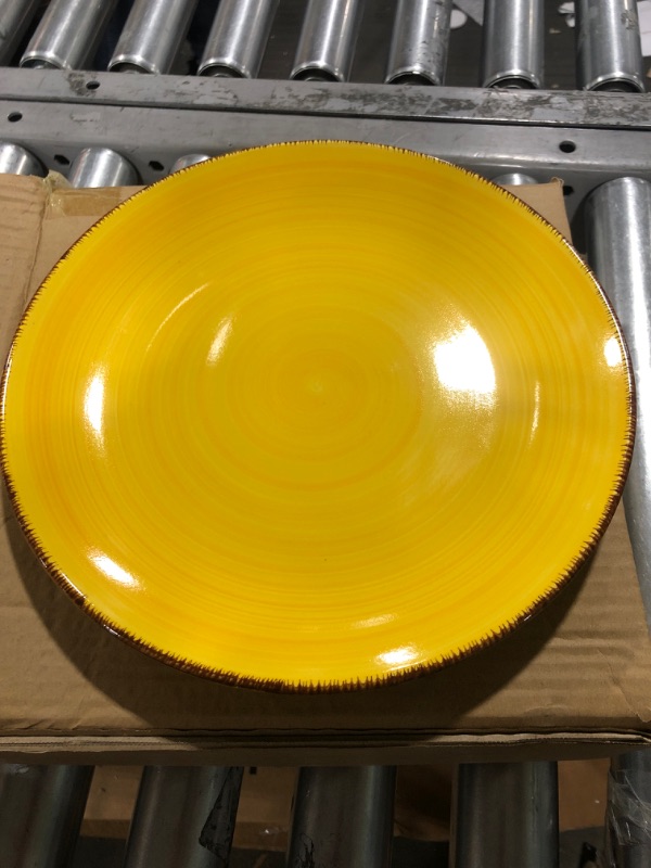 Photo 1 of 3 PACK YELLOW RED ORANGE VANCASSO STONEWARE PLATES 10.5CMX10.5CM