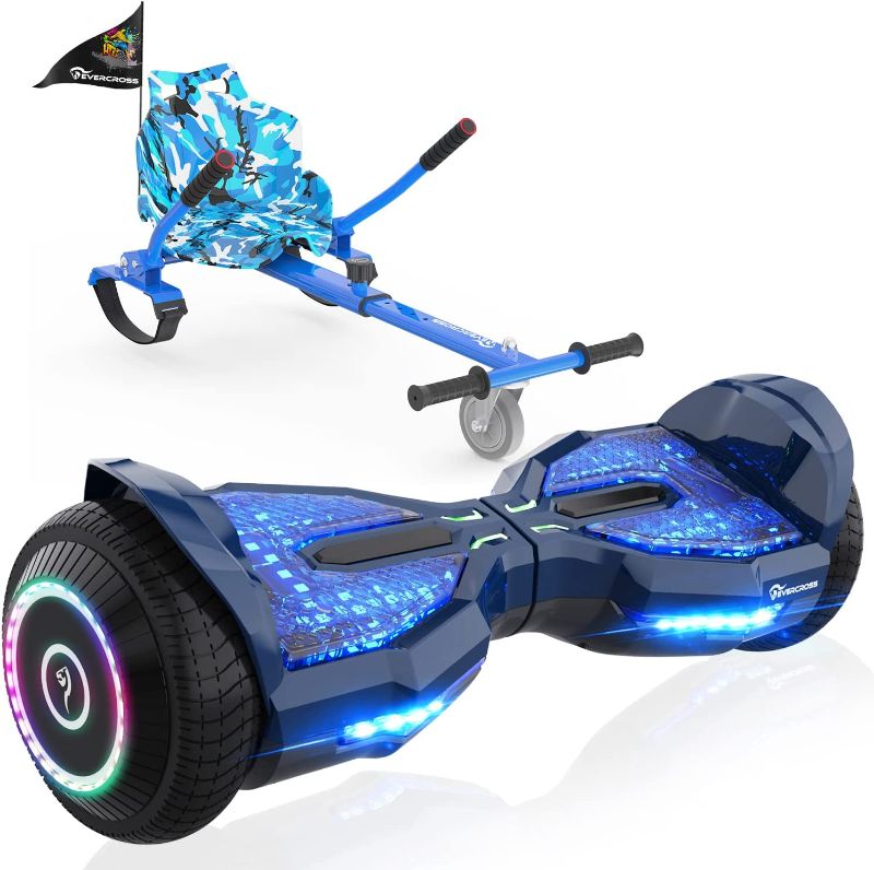 Photo 1 of EVERCROSS Hoverboard, 6.5'' Hover Board with Seat Attachment, Self Balancing Scooter with APP, Bluetooth Hoverboards for Kids & Adults
