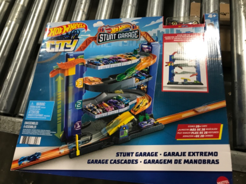Photo 2 of Hot Wheels City Stunt Garage Play Set Gift Idea for Ages 3 to 8 Years Elevator to Upper Levels Connects to Other Sets, Boys
