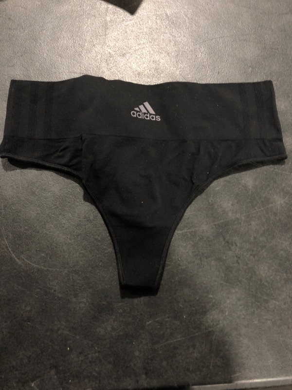 Photo 2 of adidas Women's Micro-Stretch Seamless Thong Panties, Singles Large Black