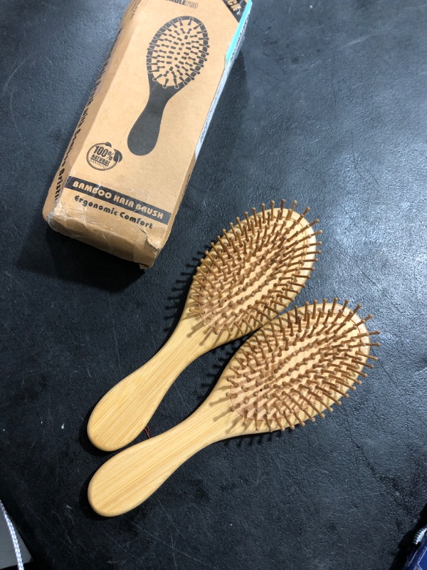 Photo 2 of 2 PCS Bamboo Hair Brush