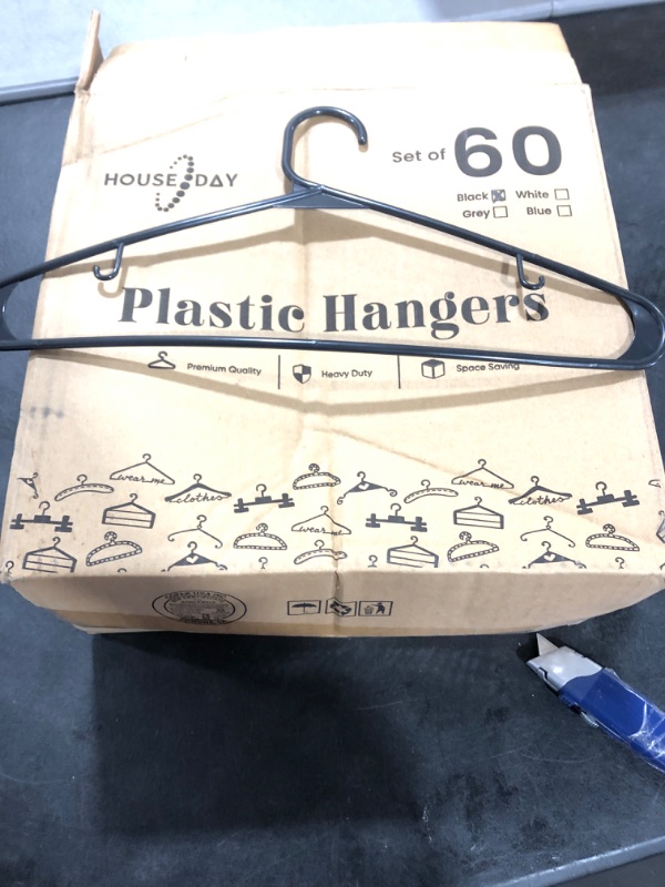 Photo 1 of 60 Black Plastic Hangers