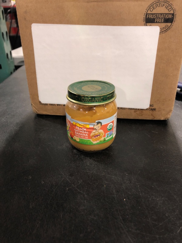 Photo 1 of Earth's Best Organic Peach Oatmeal Banana Organic Baby Food. 6+ months. Pack of 12. Exp: 10/2023
