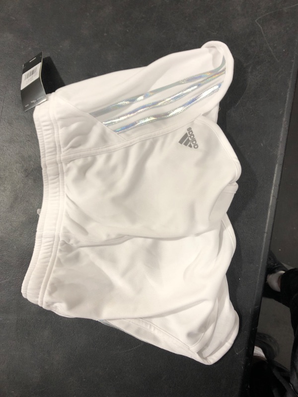 Photo 2 of adidas Girls' Shine 3s Mesh Short 8-15 Years White