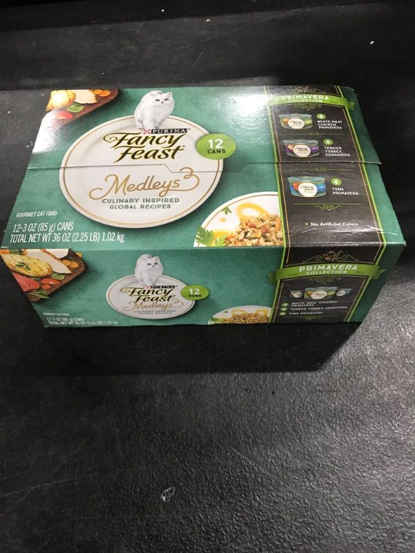 Photo 2 of (12 Pack) Fancy Feast Wet Cat Food Variety Pack Medleys Primavera Collection  Cans 3 Oz. Cans
