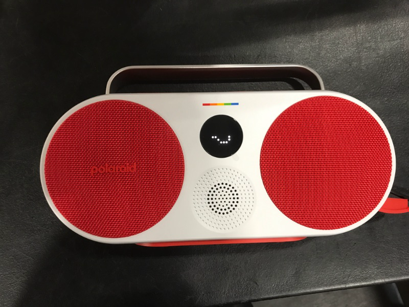Photo 2 of Polaroid P3 Music Player (Red) - Retro-Futuristic Boombox Wireless Bluetooth Speaker Rechargeable with Dual Stereo Pairing Red P3