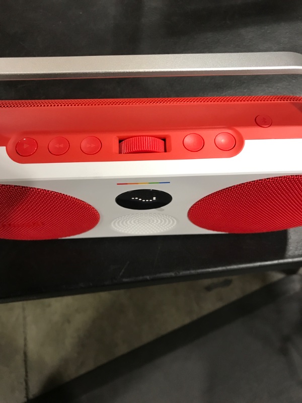 Photo 3 of Polaroid P3 Music Player (Red) - Retro-Futuristic Boombox Wireless Bluetooth Speaker Rechargeable with Dual Stereo Pairing Red P3