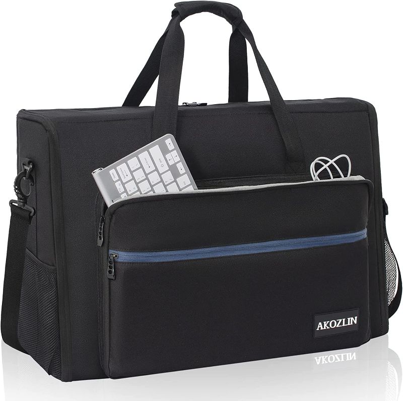 Photo 1 of AKOZLIN LCD Screens/TVs(up to 2) Transport Tote Bag for 19" - 24" Displays Padded Monitor Carrying Case Travel Bag With Shoulder Strap,Large Accessories Pocket
