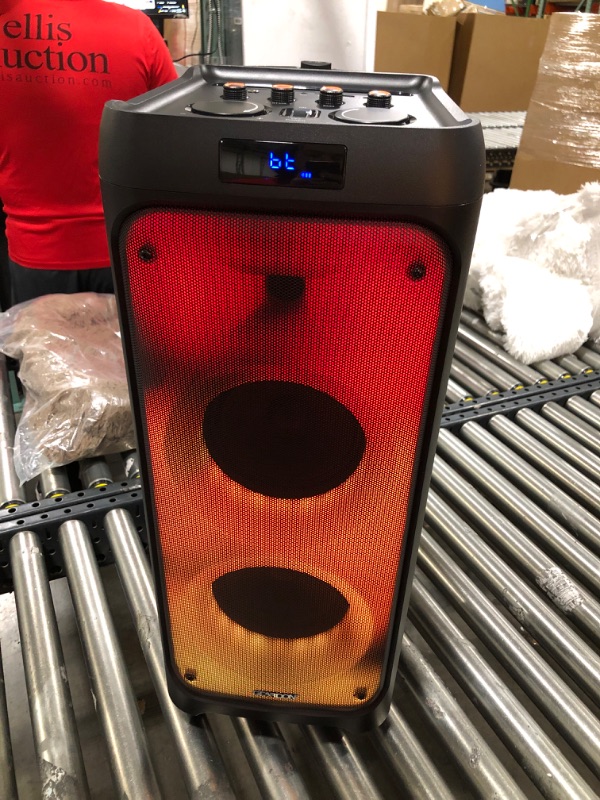 Photo 1 of GEARDON Karaoke Machine for Adults Kids, Dual 6.5" Subwoofer, Portable Outdoor Bluetooth Loud-Speaker w/Wireless Microphones for Singing Party, Recording, DJ Lights, Tablet Holder, 2 Mics PA System
