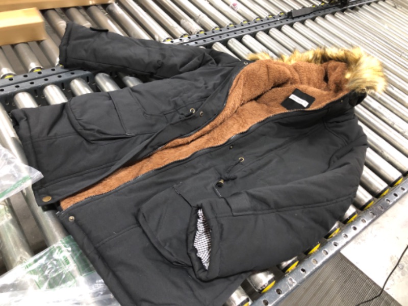 Photo 2 of  GRACE KARIN Women's Winter Coats Removable Hood Parkas Jacket Windproof Waterproof Faux Fur Jackets with Pockets, BLACK, SIZE M
