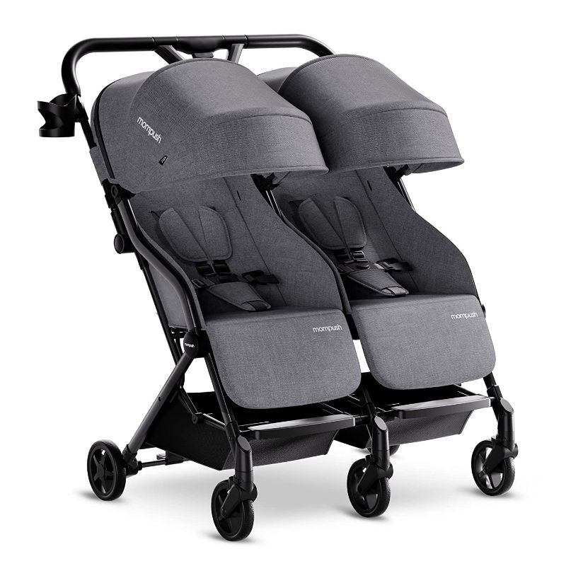 Photo 1 of  Mompush Lithe Double Ultralight Stroller, Lightweight Side by Side Stroller, Two Large Seats with Individual Recline, Easy Fold 