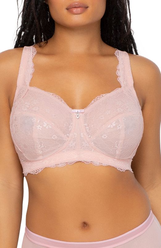 Photo 1 of  Luxe Lace Wireless Bra - Blushing Rose, SIZE 44DDD