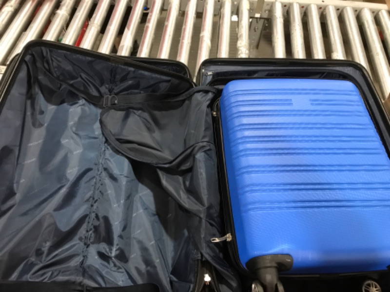 Photo 4 of 3 piece blue luggage set