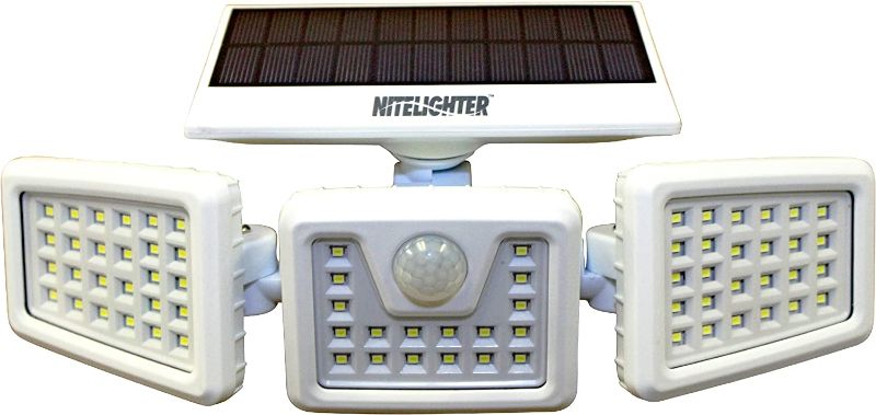 Photo 1 of Nitelighter LED Spotlight – Motion Activated Solar Flood Light with 3 Rotating/Pivoting Lamps, Wireless and Easy to Install, Outdoor Security Light Ideal...