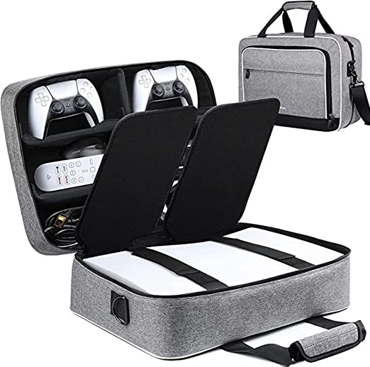 Photo 1 of Ztotop for PS5 Travel Case, Compatible with Playstation 5 Console and PS5 Disk/Digital Edition, Carry Case for Playstation Controller, PS5 Games, Gaming Headset, Console Base and Accessories, Gray