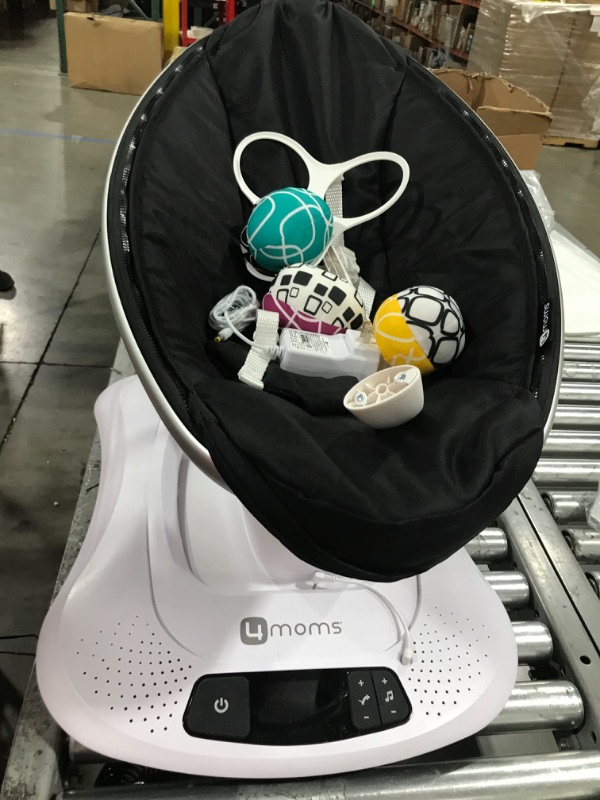 Photo 2 of 4moms MamaRoo Multi-Motion Baby Swing, Bluetooth Baby Swing with 5 Unique Motions, Black
