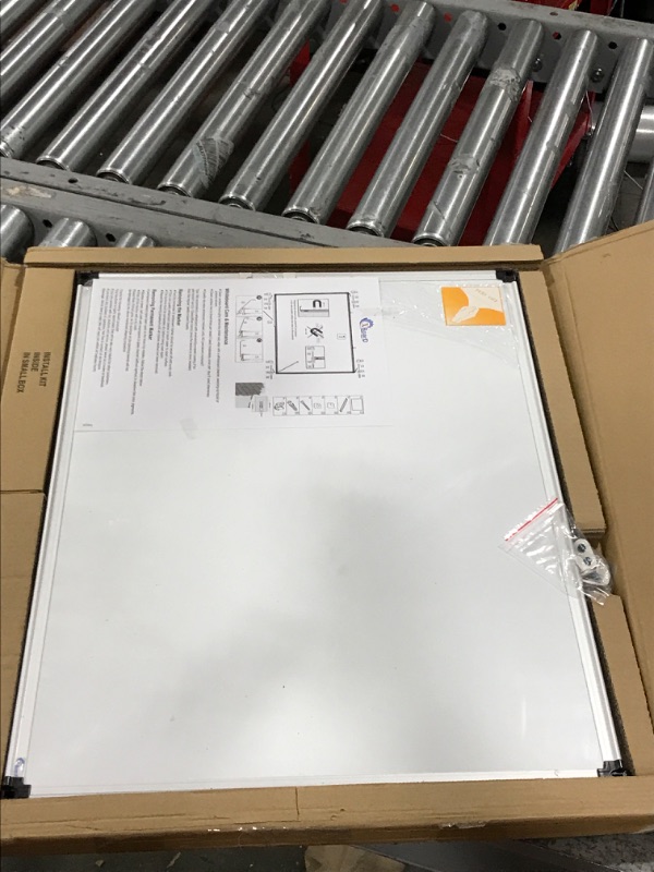 Photo 2 of XBoard Magnetic Whiteboard / Dry Erase Board, 24 x 18 Inch Double Sided White Board with 1 Detachable Marker Tray, 1 Dry Eraser, 3 Dry Erase Markers and 4 Magnets for Home, Office and School 24" x 18"