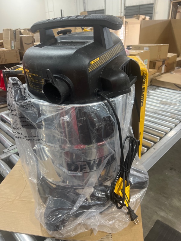 Photo 2 of DEWALT 10 gallon Stainless Steel Wet/Dry Vac