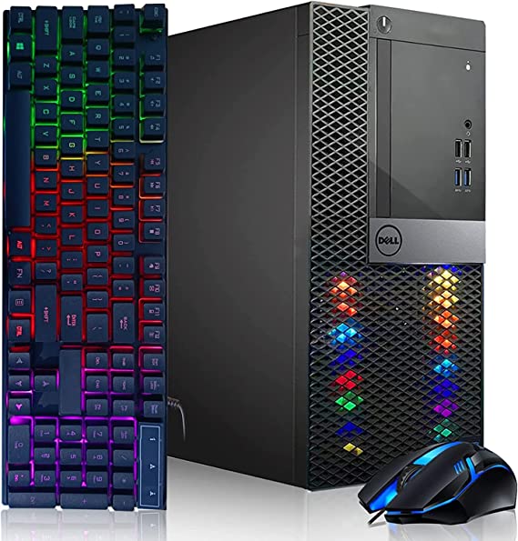 Photo 1 of Dell Gaming PC Desktop Computer - Intel Quad I5 up to 3.6GHz, GeForce GTX 1660 Ti 6G, 32GB DDR4 Memory, 128G SSD + 3TB, RGB Keyboard & Mouse, WiFi & Bluetooth 5.0, Win 10 Pro (Renewed)