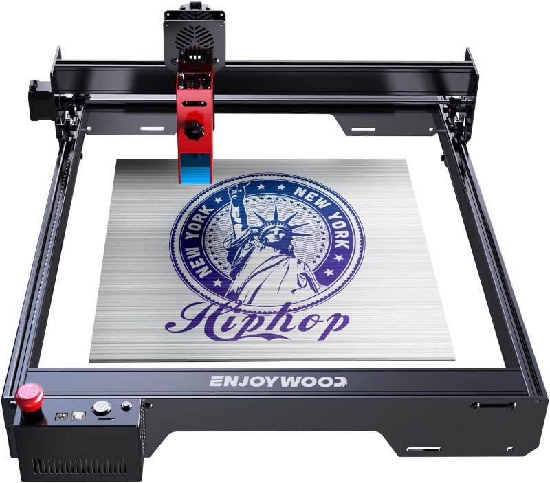 Photo 1 of ENJOYWOOD CEL-E10 Laser Engraver, 50W Laser Engraving Cutting Machine,10-15W Laser Output Power Laser Engraving Machine,0.06 * 0.06mm Double Compressed Spot Laser Engraver for Wood and Metal Etc
