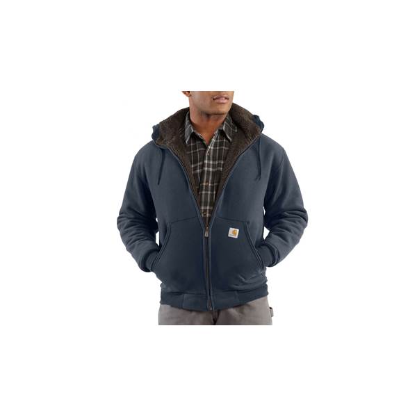 Photo 1 of Carhartt Men's Rain Defender® Relaxed Fit Midweight Sherpa-Lined Full-Zip Sweatshirt - XXL