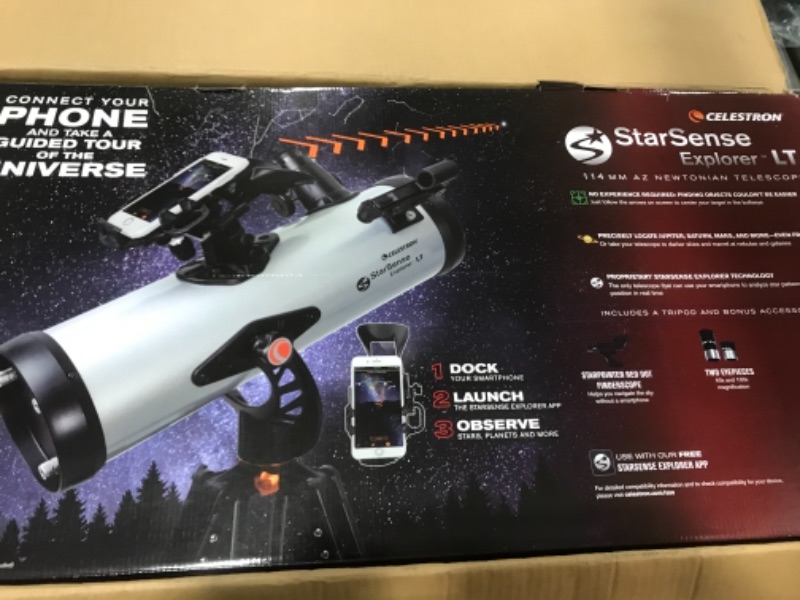 Photo 2 of Celestron – StarSense Explorer LT 114AZ Smartphone App-Enabled Telescope – Works with StarSense App to Help You Find Stars, Planets & More – 114mm Newtonian Reflector – iPhone/Android Compatible