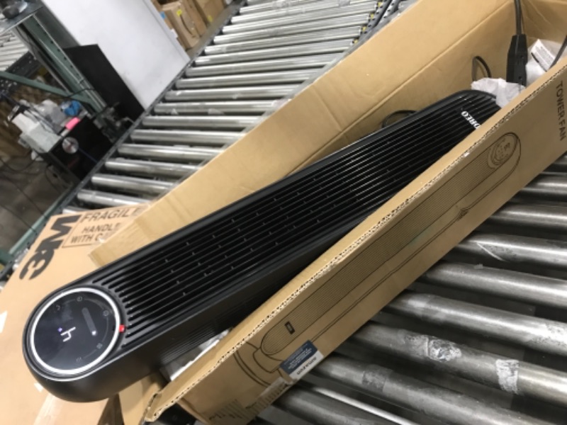 Photo 1 of Dreo Nomad One Tower Fan with Remote, 24ft/s Velocity Quiet Cooling Fan, 90° Oscillating Fan with 4 Speeds, 4 Modes, 8H Timer, Bladeless Fan, Standing Floor Fans, Black, (DR-HTF007) Black Standard