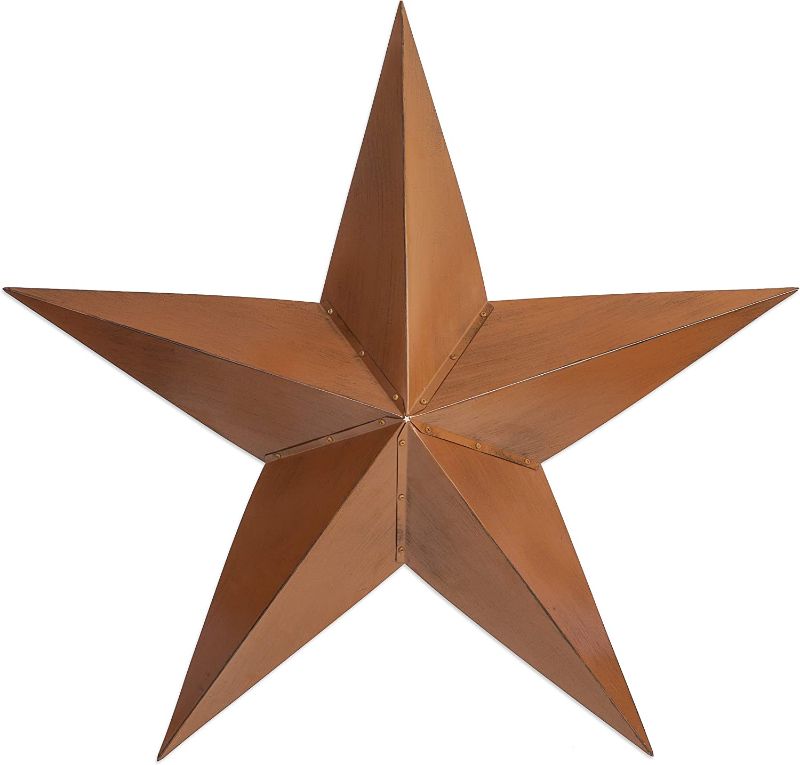 Photo 1 of  Besti Rustic Barn Star Outdoor Decoration (36”) Large, 3D Metal Farmhouse Decor | Wall-Hanging or Ground Placement | Vintage Americana Decoration | Heavy-Duty Tin 