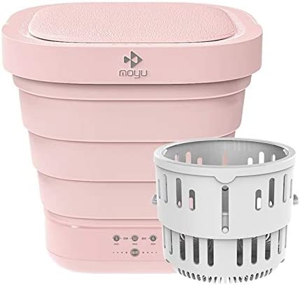 Photo 1 of  XUE XUEJIONG MOYU XPB08-F2 Portable Mini Automatic Household Folding Bucket Type Travel Washing Machine (Pink) XUE (Color : Pink) 