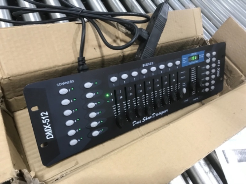 Photo 3 of  Dmx Controller, Dmx Console,192CH Dmx512 Console, With 2m/6.6 ft DMX Signal Cable, Controller Panel Use For Editing Program Of Stage Lighting Runing 