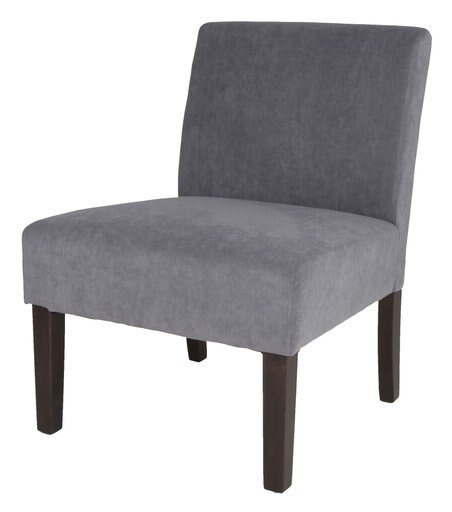 Photo 1 of  Zenvida Modern Armless Accent Slipper Chair Solid Hardwood 23.75 W 