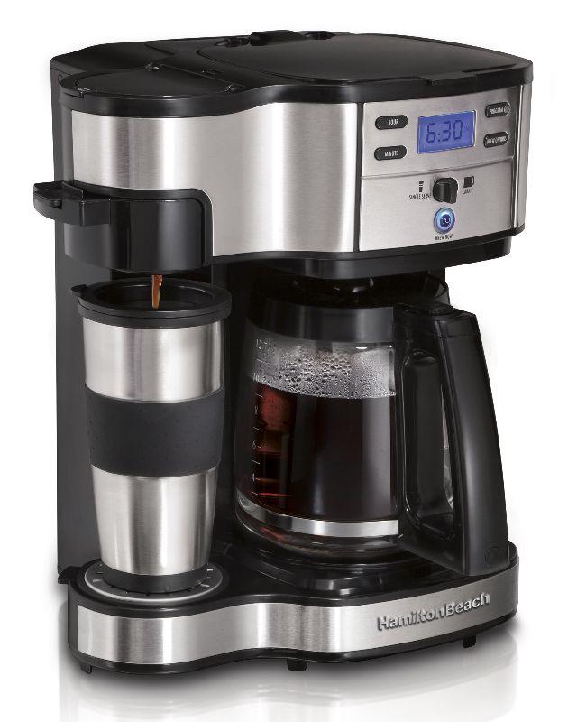 Photo 1 of Defective Hamilton Beach 2-Way Brewer Coffee Maker Two-Way Programmable Coffee Maker 