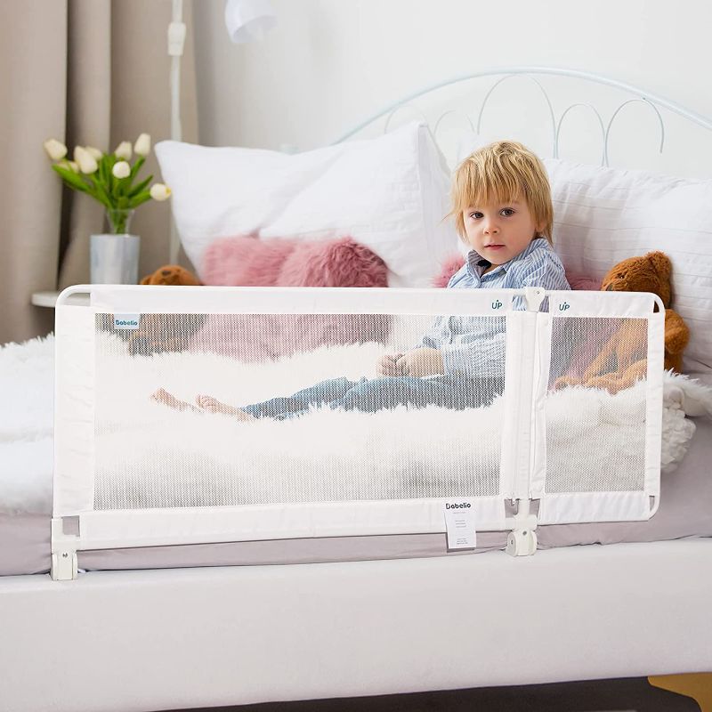 Photo 1 of  BABELIO Toddler Bed Rails, 39"-51" Extendable Baby Bed Guard Rail for Twin/Queen/Full/King Size Bed, Bed Side Rail for Toddlers, Kids & Elderly Adults, 22.5" Tall Bed Bumper 