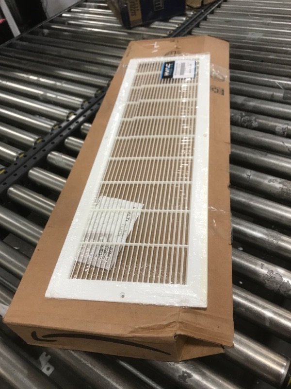 Photo 2 of 30" x 8" HVAC Return Air Grille - Plastic Never Rust Vent Duct Cover - for Wall & Ceiling [Outer Dimensions: 32w X 10"h] 30 x 8