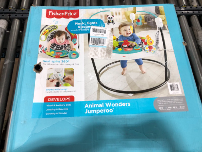 Photo 4 of Fisher-Price Animal Wonders Jumperoo, White 1 Count (Pack of 1)