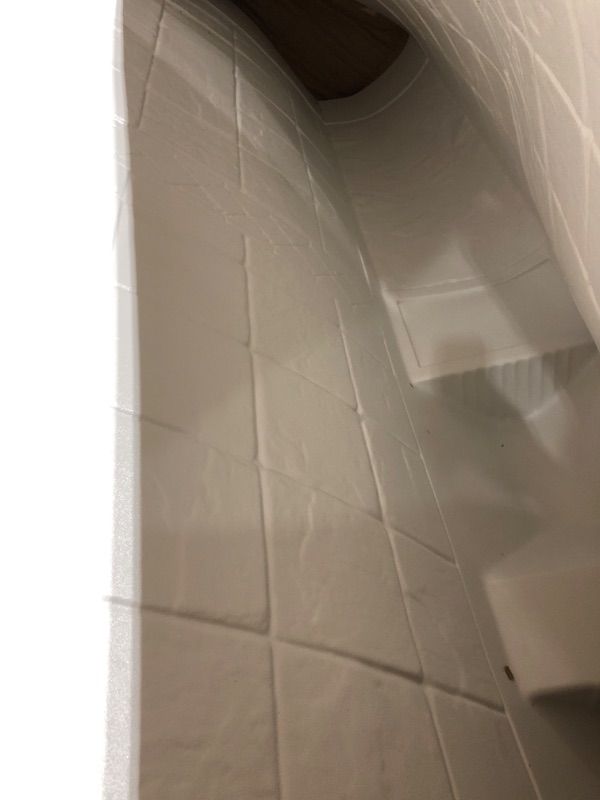 Photo 3 of Lippert 306205 Better Bath 34" x 34" x 68" Neo Angle RV Shower Surround White Slate
