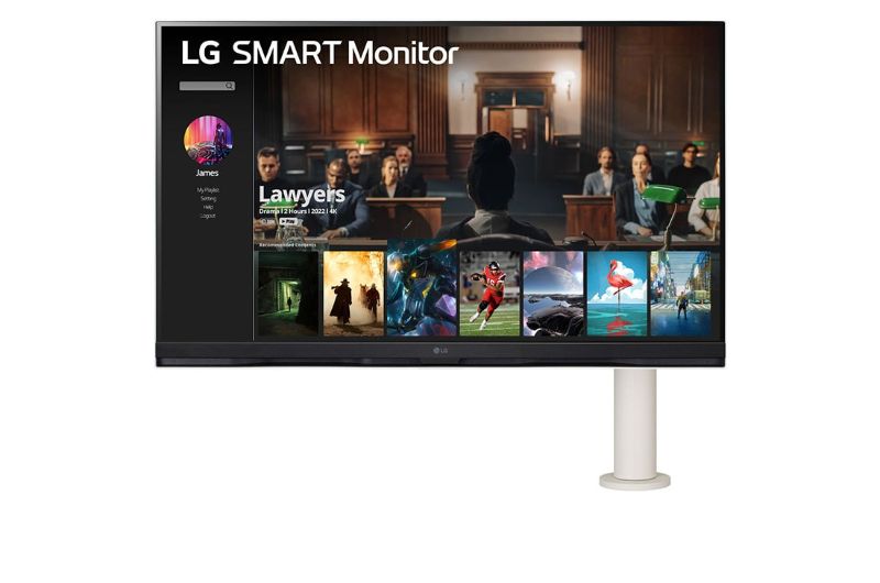 Photo 1 of LG 32'' 4K UHD Smart Monitor with webOS and Ergo Stand 32SQ780S-W