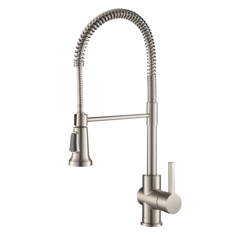 Photo 1 of  KRAUS Britt™ Single Handle Commercial Kitchen Faucet with Dual Function Sprayhead in All-Brite? Spot Free Stainless Steel Finish 
