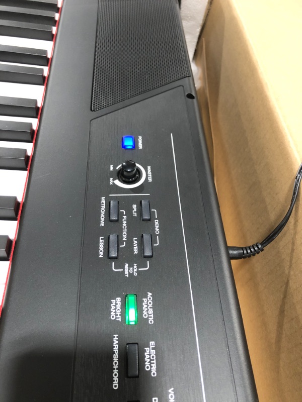 Photo 5 of Alesis Recital 61 – 61 Key Digital Piano Keyboard with Semi Weighted Keys, 20W Speakers, 10 Voices, Split, Layer and Lesson Mode, FX and Piano Lessons