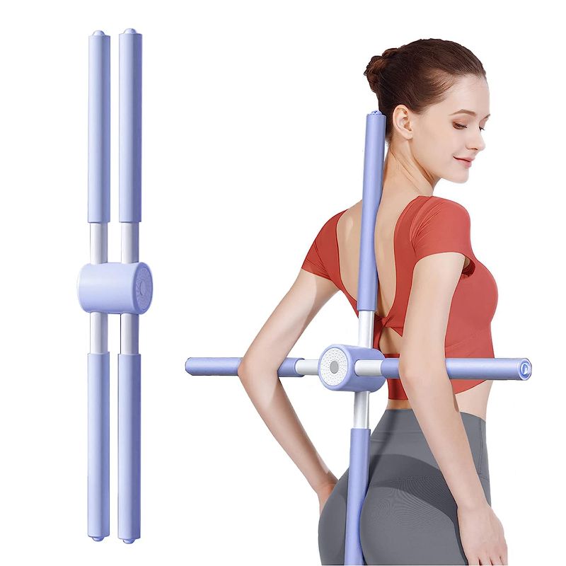 Photo 1 of 
MOINKLYM Posture Corrector for Adult and Kids, Yoga Sticks For Posture, Upper Back Posture Brace, back brace for posture Stretching Sticks, Improves Slouch, Prevent Humpback, Relieve Back Pain (Blue)
